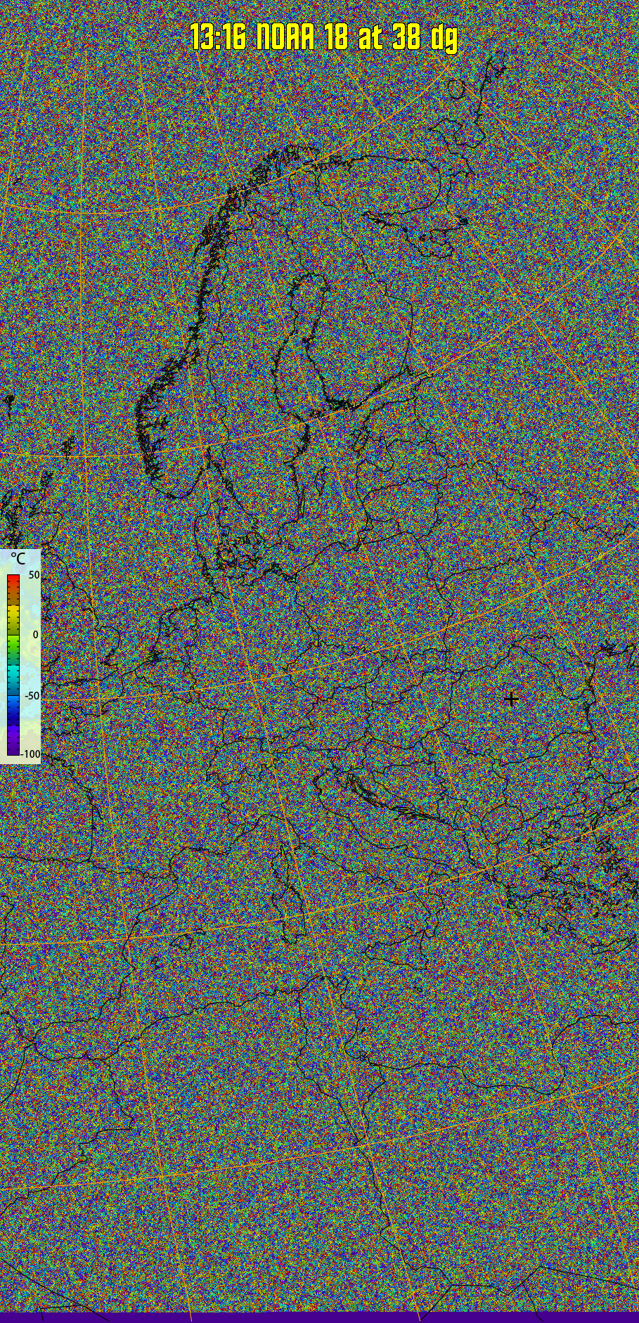 therm:
Produces a false colour image from NOAA APT images based on temperature.
Provides a good way of visualising cloud temperatures.