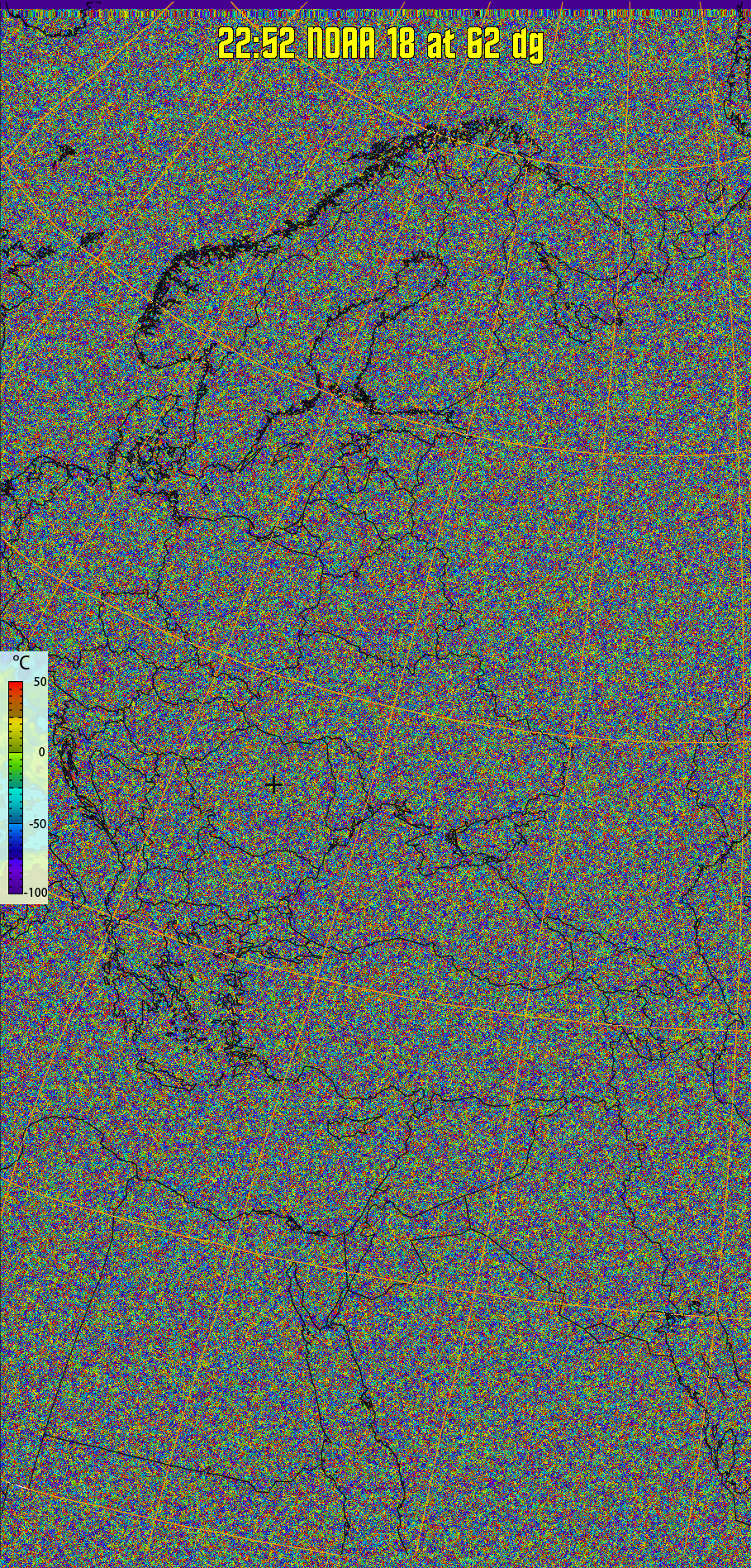 therm:
Produces a false colour image from NOAA APT images based on temperature.
Provides a good way of visualising cloud temperatures.