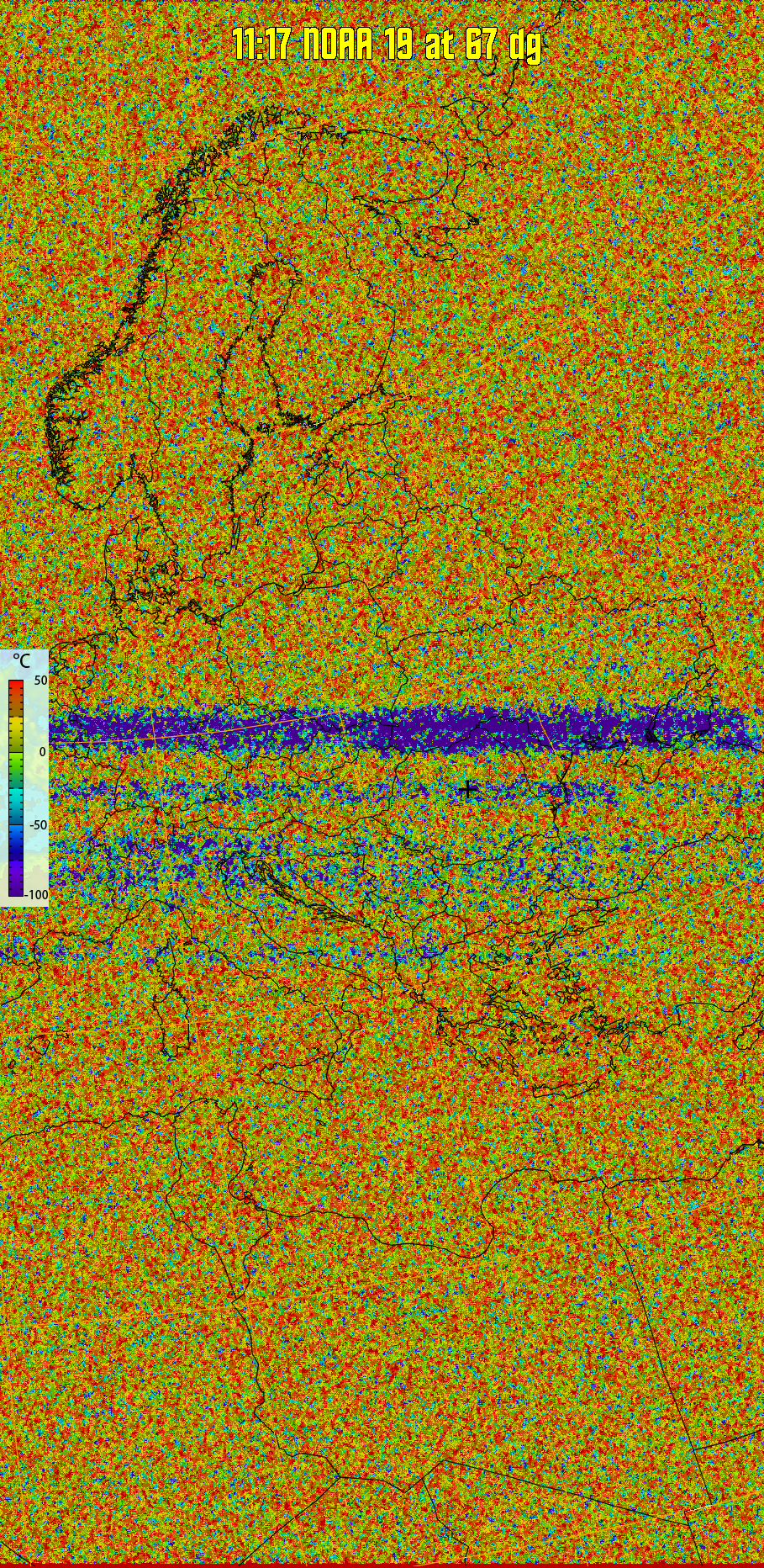 therm:
Produces a false colour image from NOAA APT images based on temperature.
Provides a good way of visualising cloud temperatures.